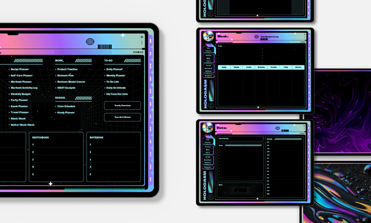 Life+ Hologasm undated digital planner