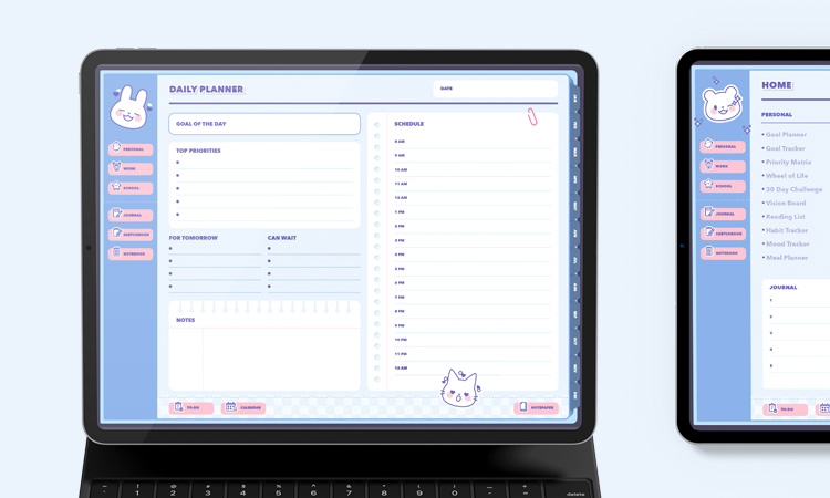 Life+ Kawaii undated digital planner