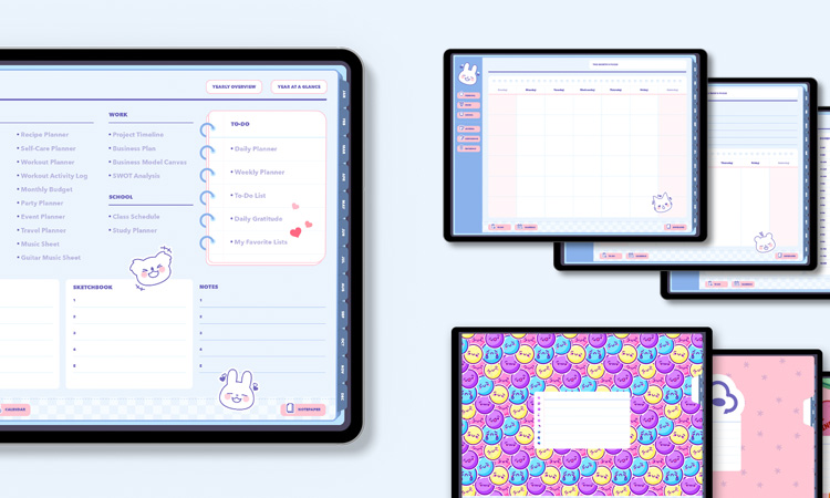 Life+ Kawaii undated digital planner