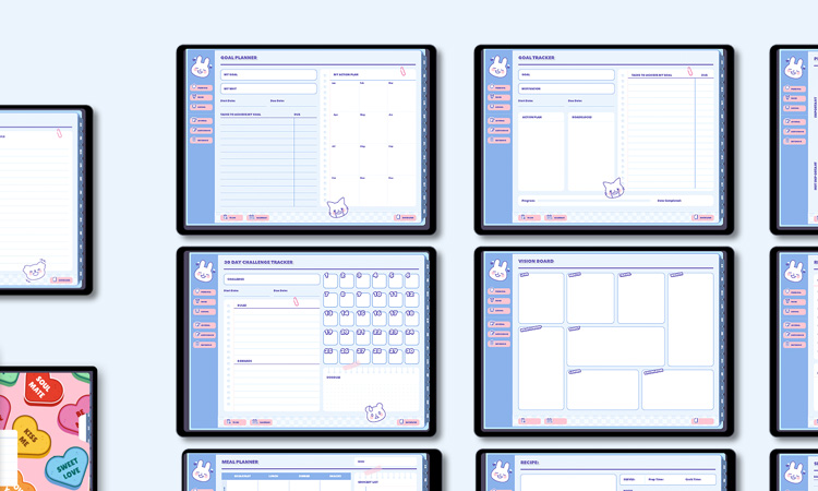 Life+ Kawaii undated digital planner