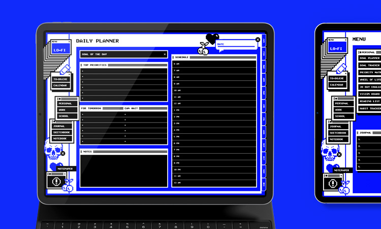 Life+ Lo-fi undated digital planner