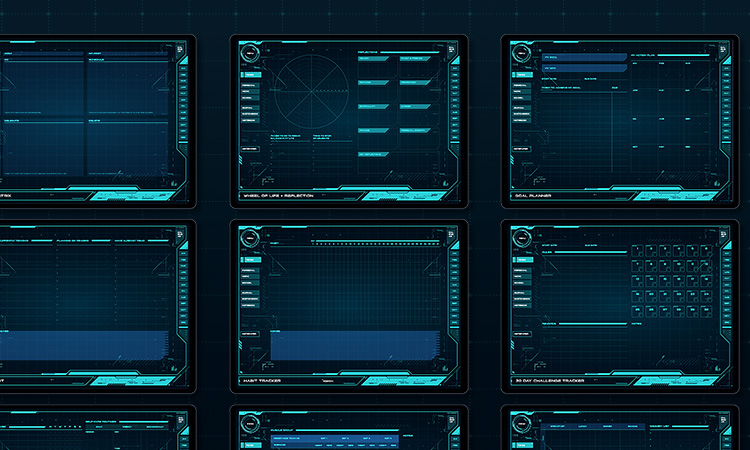 Life+ Neon-noir undated digital planner